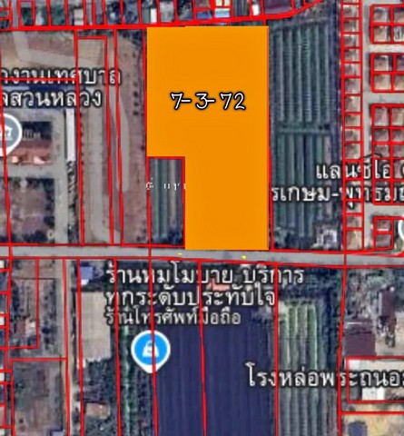 ขายที่ดิน 7-3-72 ไร่ ใกล้สำนักงานเทศบาลตำบลสวนหลวง กระทุ่มแบน