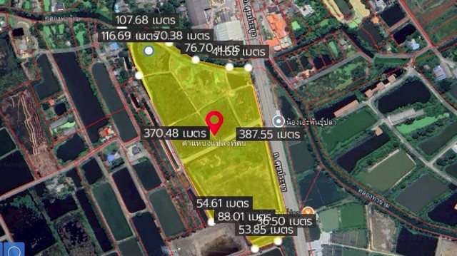 ขายที่ดินเปล่า เนื้อที่รวม 55-3-36 ไร่ ถนนศุขประยูร