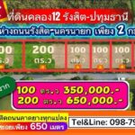 ด่วนที่สุด ที่ดินคลอง12 รังสิต – ปทุมธานี