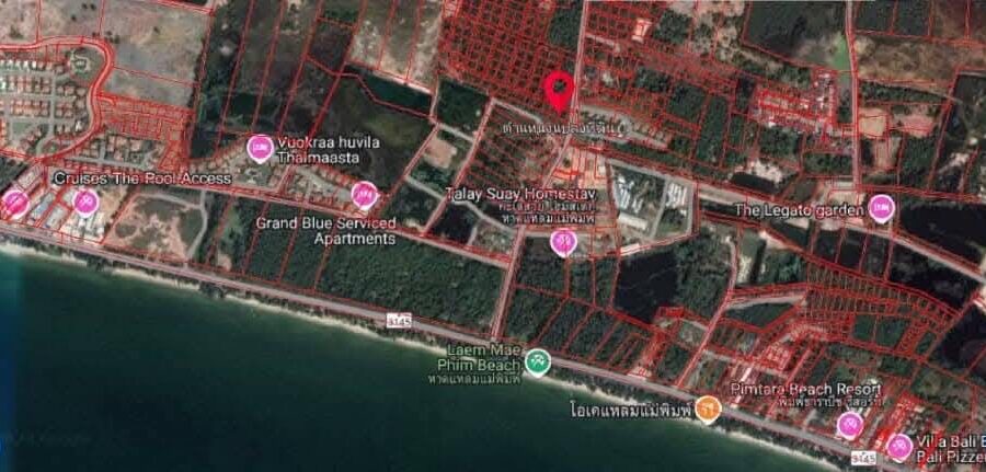 ขายที่ดิน ใกล้ทะเล ถมแล้ว แปลงมุม หาดแหลมแม่พิมพ์ อ.แกลง ระยอง