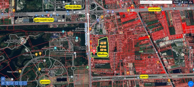 ขายที่ดินติดถนน​พุทธมณฑลผังสีเหลืองอยู่ตรงข้ามสวนพุทธมณฑล