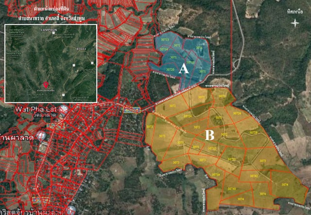 ขายที่ดิน646ไร่ 84ล. ติดถนนดำ บ้านห้วยต้ม ต.นาทราย อ.ลี้ ลำพูน