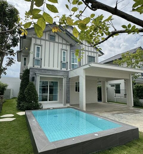 ให้เช่าบ้านเดี่ยว Pool villa 4นอน Villaggio 3 ศรีนครินทร์-บางนา ก