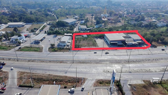 ขายที่ดินพร้อมโกดังร้านติดถนนบายพาสใกล้ปั๊มเชลส์บายพาสสระบุรีเกือ