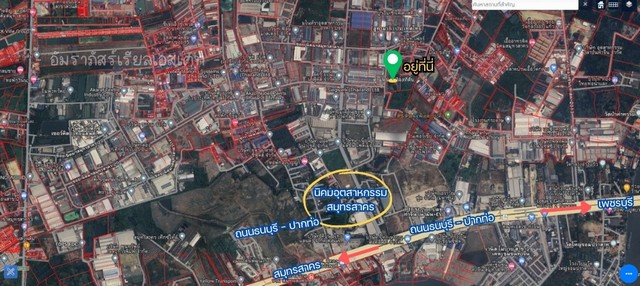 ขายที่ดินเปล่าติดนิคมอุตสาหกรรมสมุทรสาคร