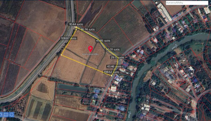 ขายที่เปล่าบ้านแพรกพระนครศรีอยุธยา ใกล้วัดหลวงพ่อเขียว