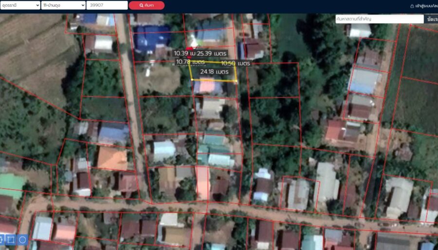 ขายที่ดินเปล่าถมแล้วบ้านดุงอุดร ใกล้วัด อยู่ในแหล่งชุมชน